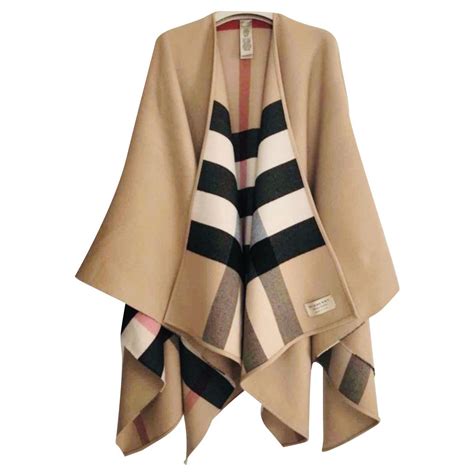 burberry reversible wool cape coat|Burberry poncho cape sale.